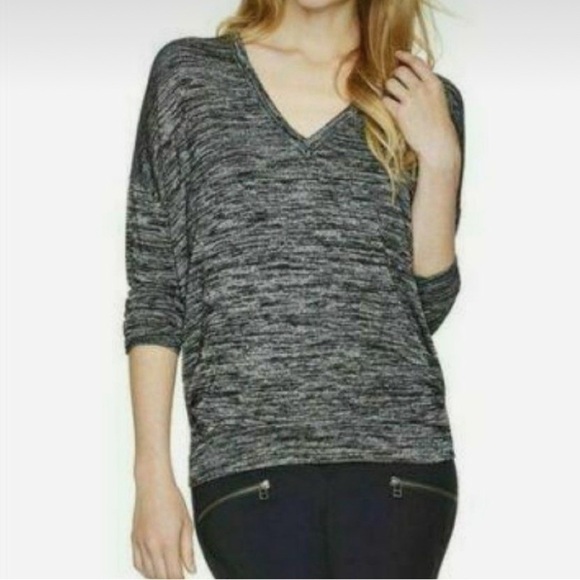 Aritzia Wilfred Free Devinette Marled Green V Neck Lightweight Knit Top Sz SM - Picture 1 of 12